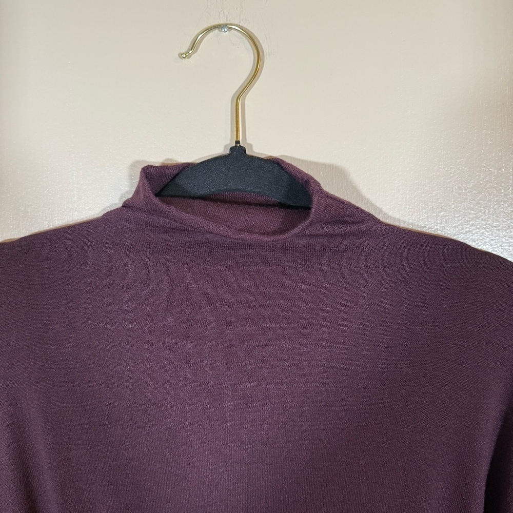 Aritzia Wilfred Free Purple Mock Neck Dress Dolman Sleeves size XS - Picture 3 of 5